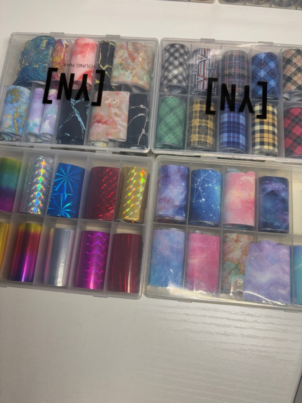 Nail Art Transfer Foil Storage Kit – Assorted Pastel Colors (20 pack) - Picture 3 of 7